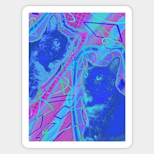 Halftone Cat V5 Sticker